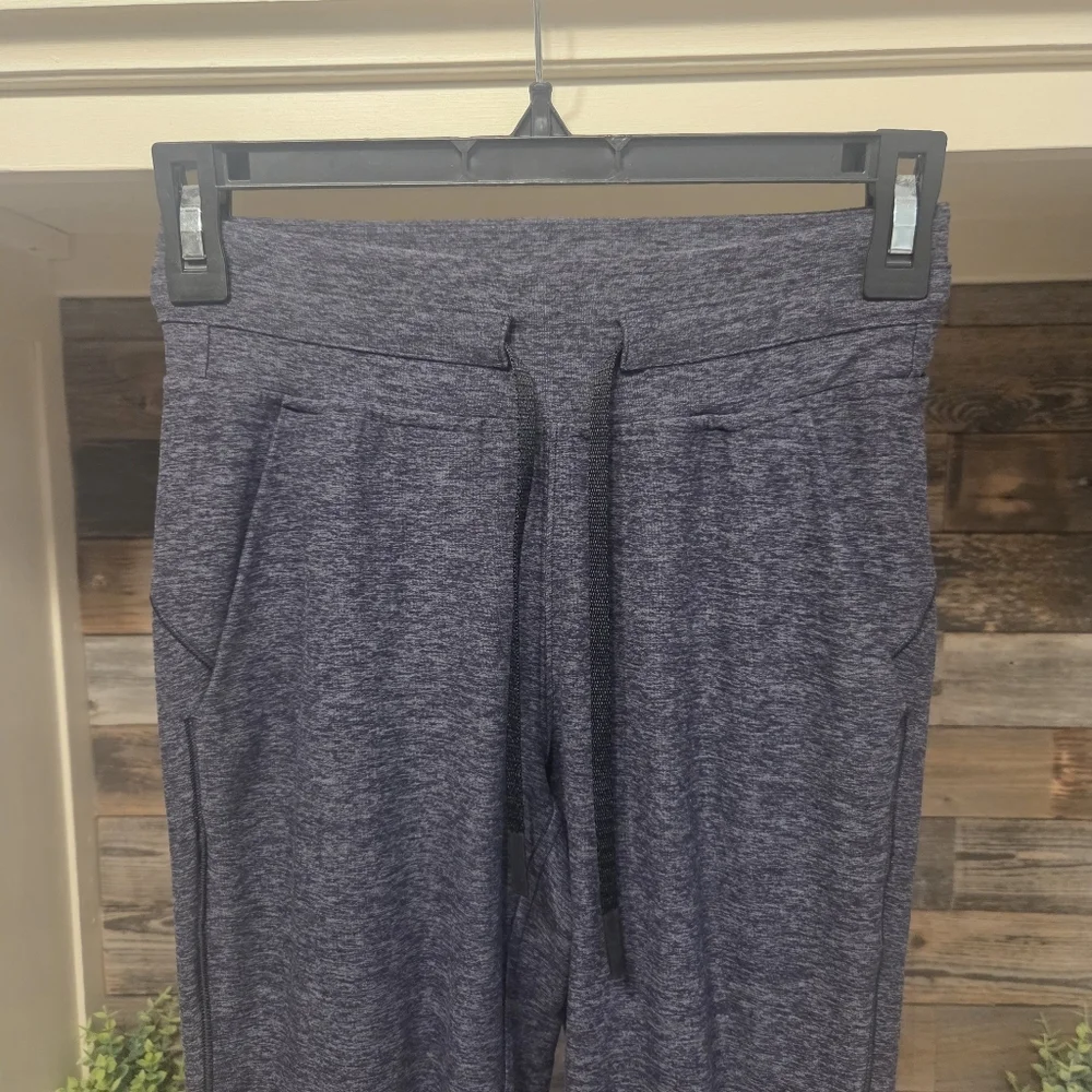 Lululemon Athletica "Ready To Rulu" Heathered Gatsby Blue/ Black Joggers - Picture 9 of 11